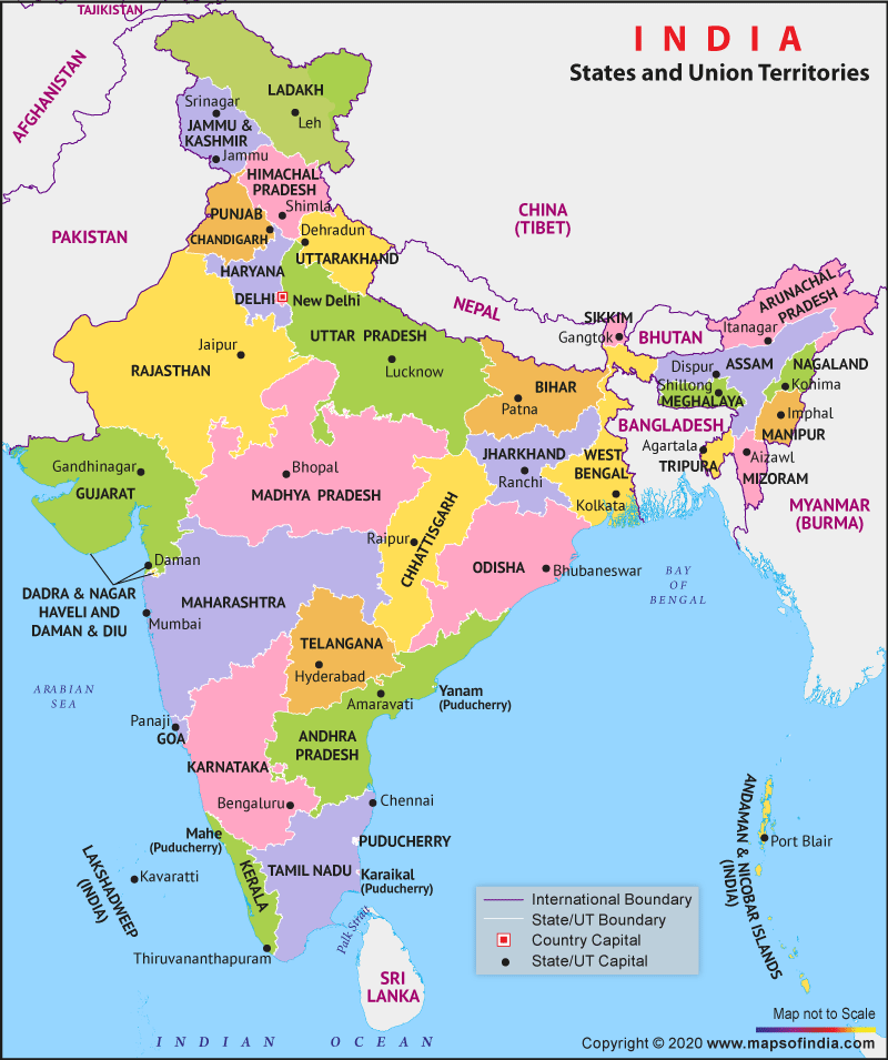States and capitals of India
