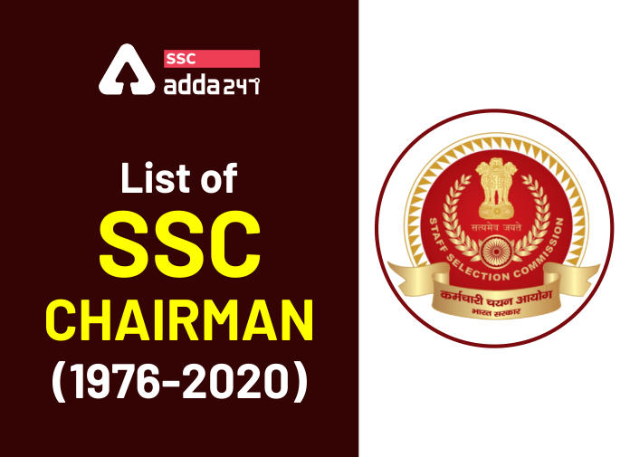 List of SSC Chairman (1976-2020); Staff Selection Commission Chairman_40.1