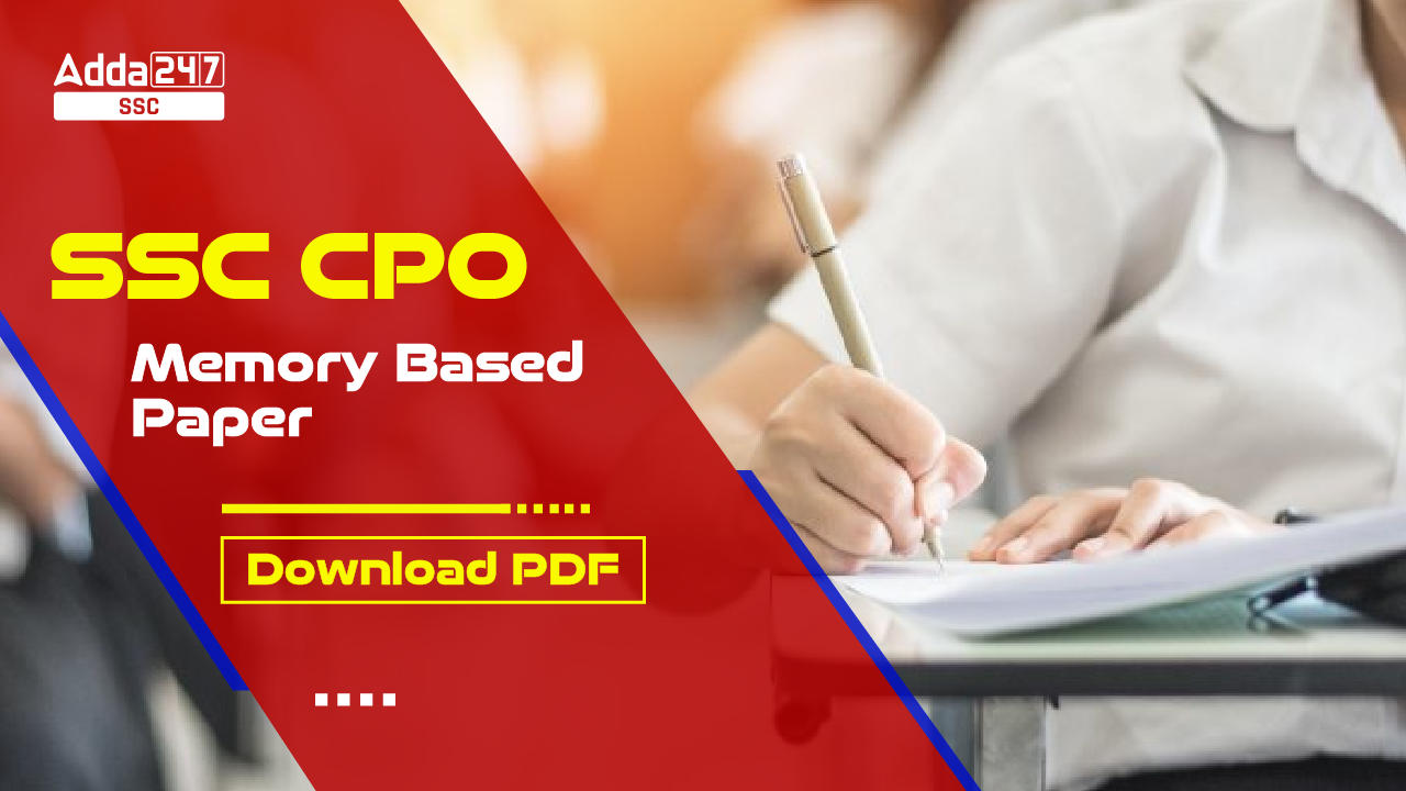 SSC CPO Memory Based Paper-01