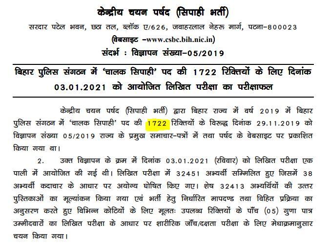 Bihar Police Constable Driver Result: Check Now |_30.1