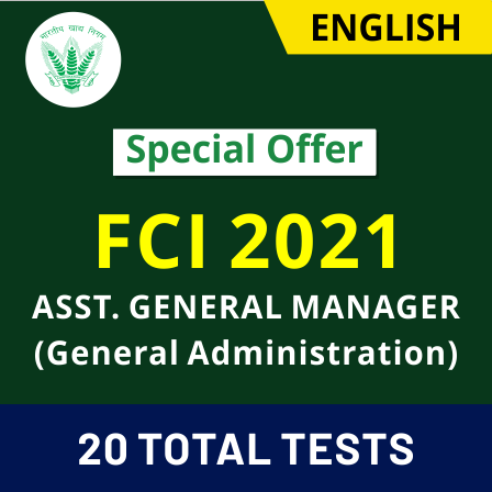 Special Offer: FCI Assistant General Manager 2021 Online Test Series_50.1