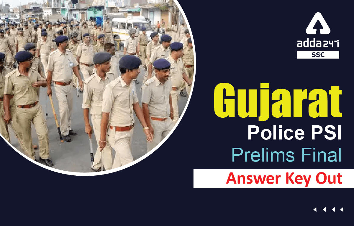 Gujarat Police PSI Prelims Final Answer Key Out_40.1