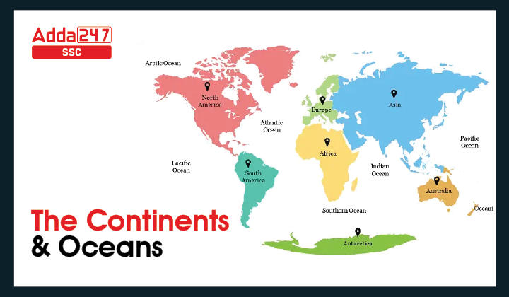 map of the 7 continents and oceans