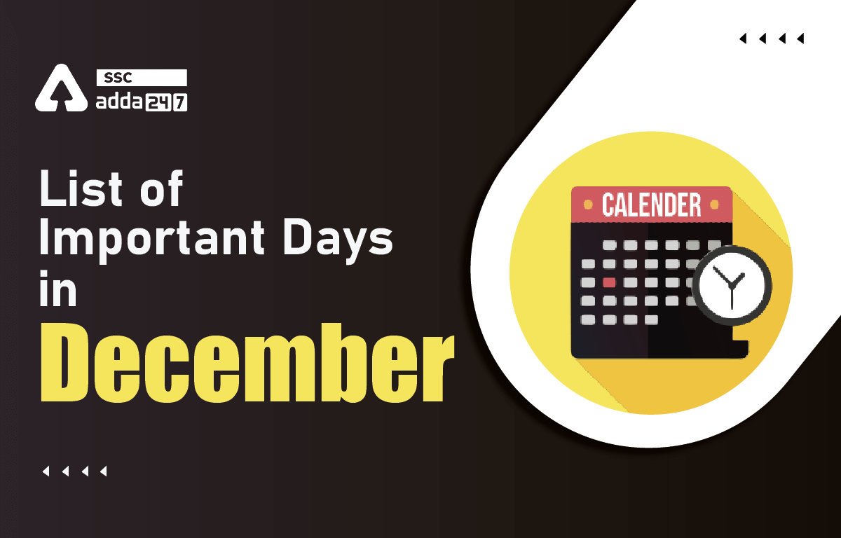 Important Days in December, Check Complete List