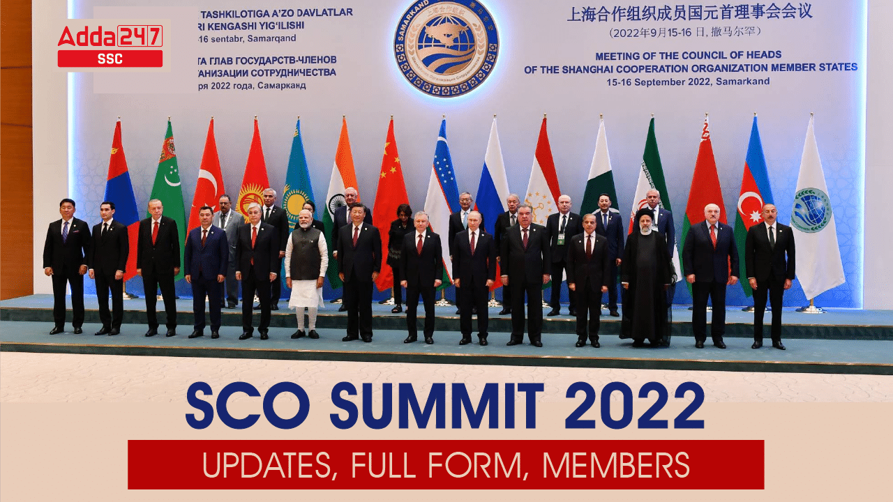 SCO Summit 2022 Updates, Full Form, Members-01