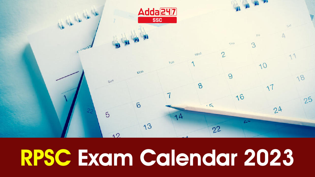 RPSC Exam Calendar 202324, Complete Exam Calendar Schedule