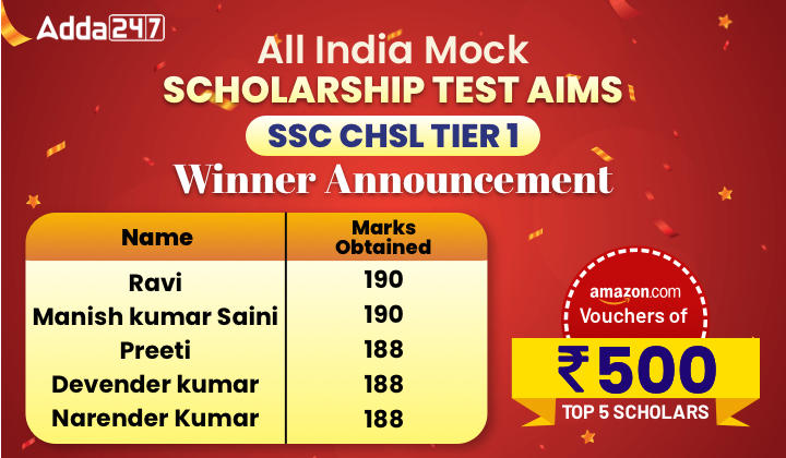 All India Scholarship Test For SSC CHSL 2022 Tier 1 On 17th & 18th December_40.1