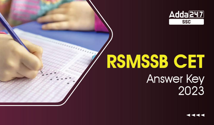 RSMSSB CET Answer Key 2023 Out, Direct PDF Download Link