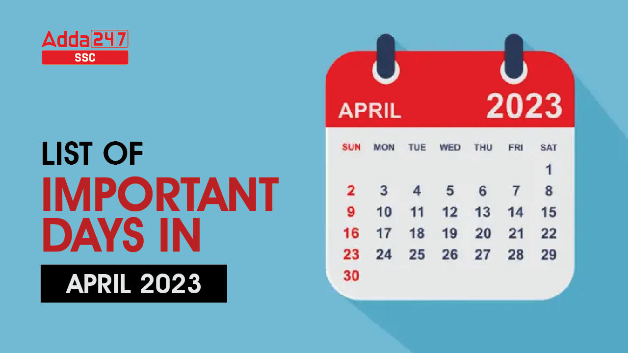List of Important Days in April 2023