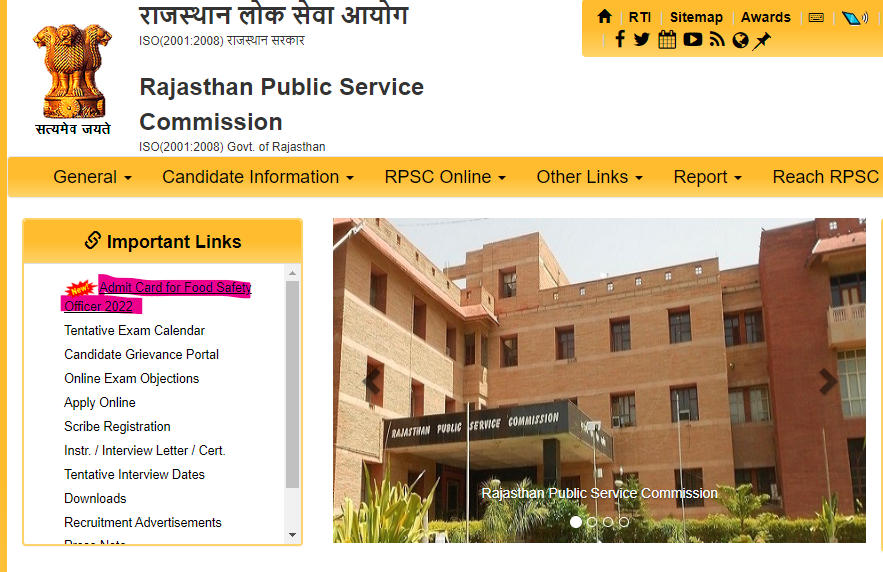 RPSC FSO Admit Card 2023, Exam Date Out, Download Link_4.1