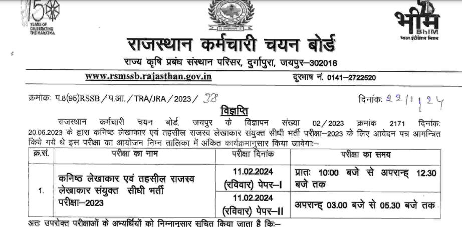 Rajasthan Junior Accountant Recruitment 2023 Notification Out for 5388 Vacancy_3.1