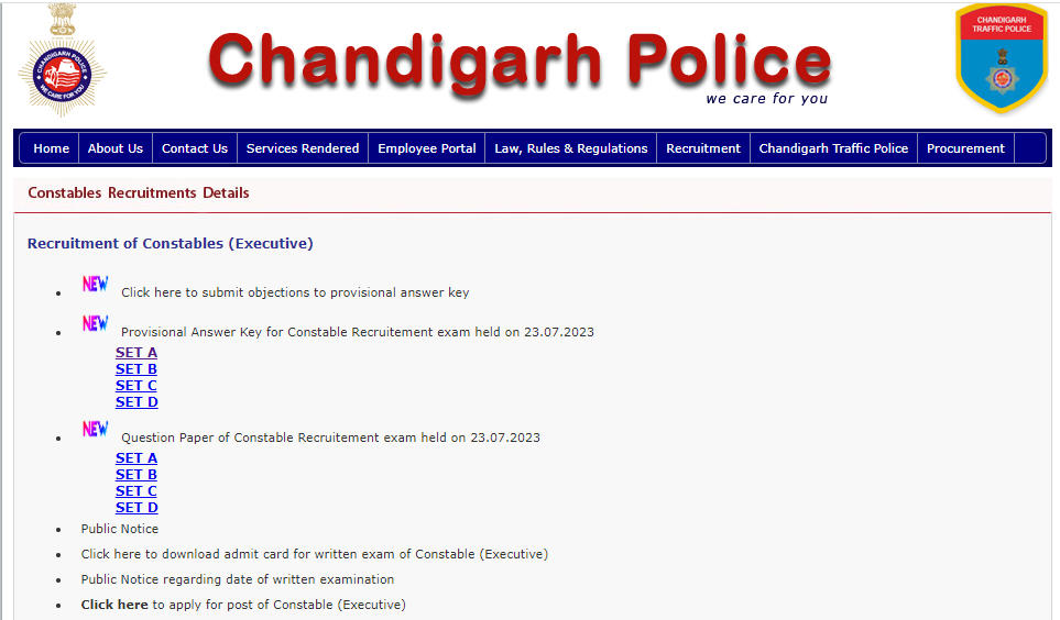 Chandigarh Police Constable Answer Key 2023_6.1