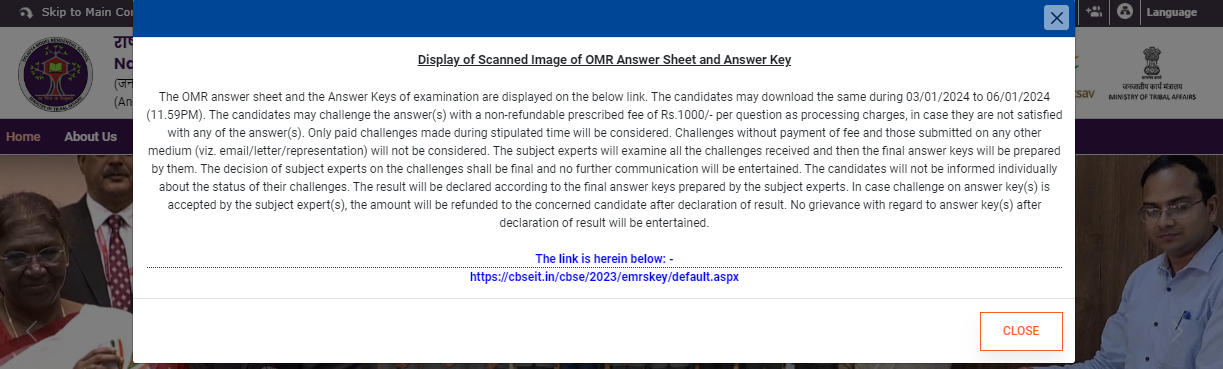 EMRS Hostel Warden Answer Key 2023 Out, Direct Download Link_40.1