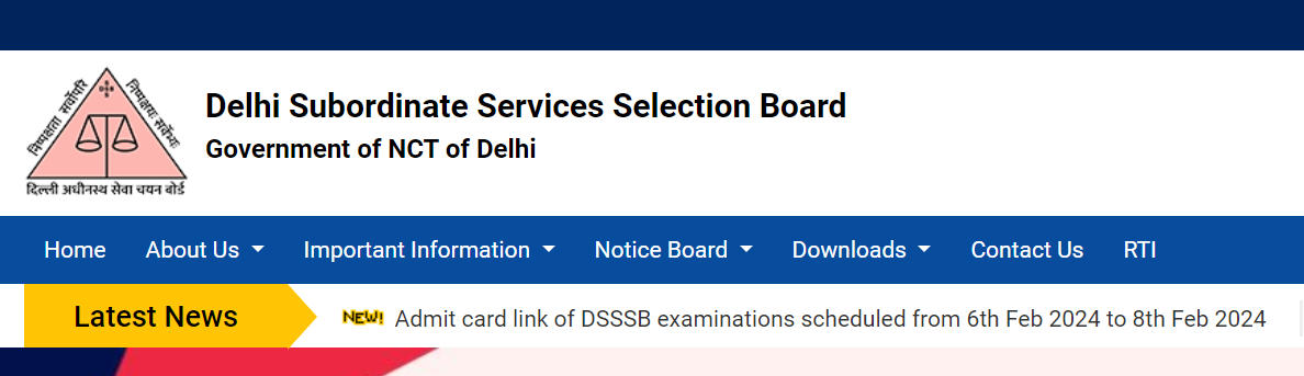 विभिन्न पदों के लिए DSSSB एडमिट कार्ड 2024 जारी, प्राप्त करें डाउनलोड लिंक_40.1