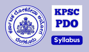 KPSC PDO Syllabus 2024
