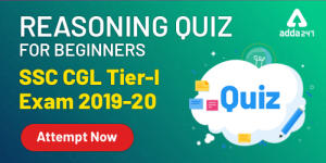 Reasoning Quiz [beginner level] For SSC CGL : 7th January 2020_40.1