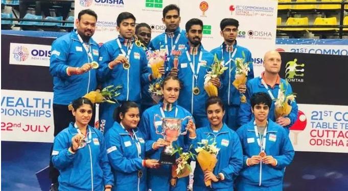 Indian Men & Women's teams win Commonwealth Table Tennis title_40.1