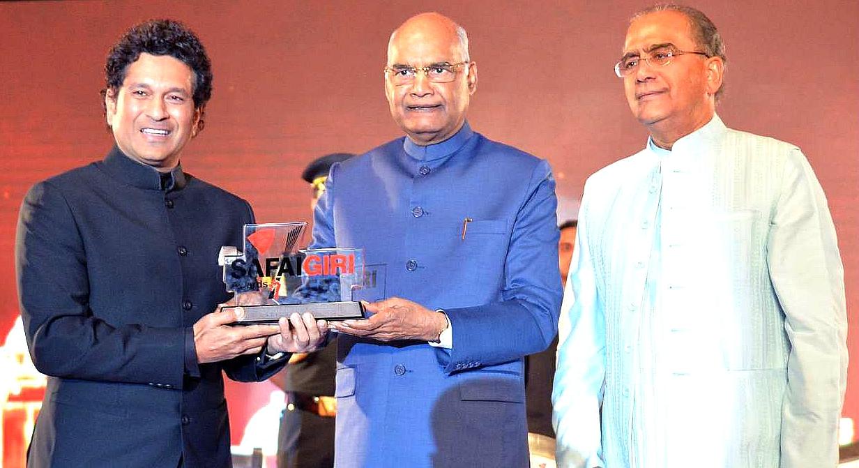 Sachin Tendulkar gets most effective Swachhata Ambassador award_40.1
