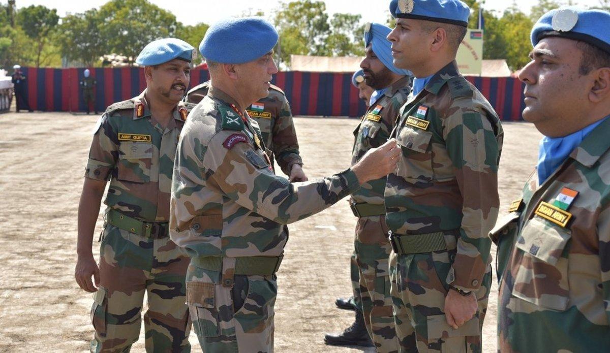 UN Medal awarded to Indian peacekeepers to support the people of South Sudan_40.1