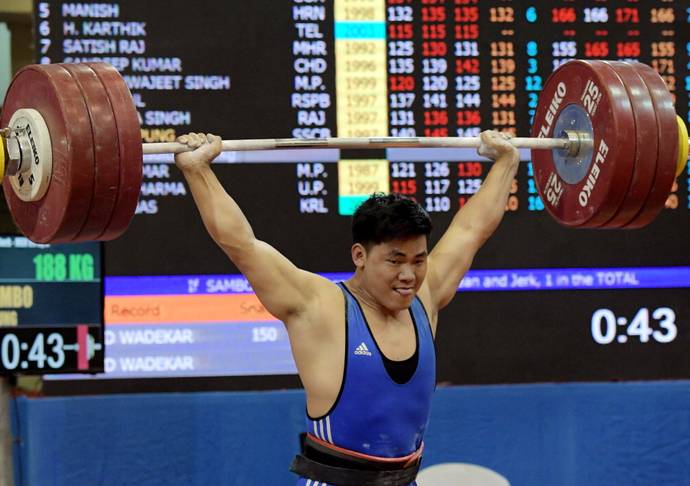 Weightlifter Sambo Lapung wins gold with national record of 188kg_50.1