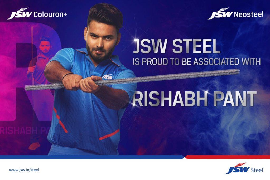 Rishabh Pant becomes brand ambassador of JSW Steel_30.1