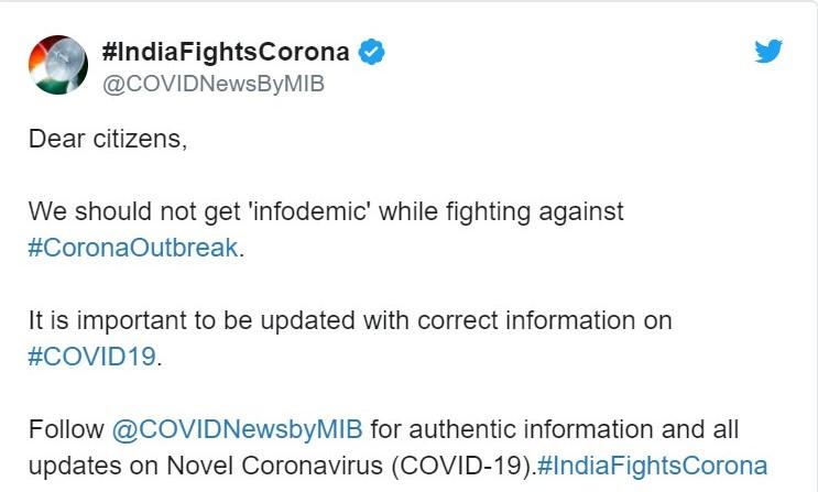 GoI introduced dedicated Twitter handle for COVID-19 updates_40.1