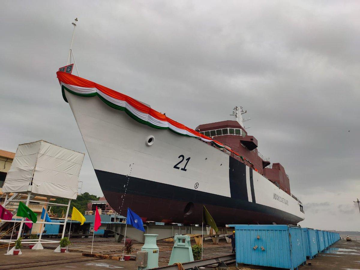 ICG's fourth Offshore Patrol Vessel 'Sarthak' launched_40.1