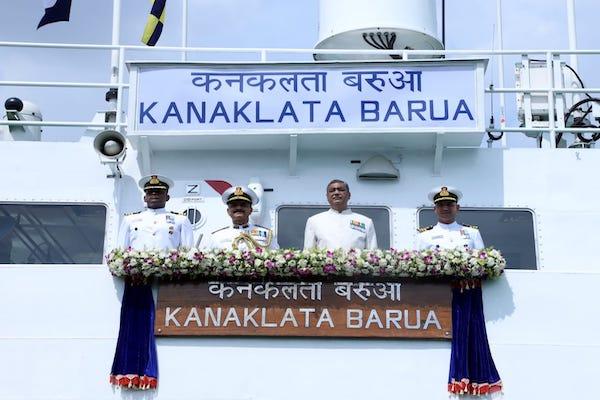 Indian Coast Guard Vessel Karnaklata Barua commissioned at Kolkata_40.1