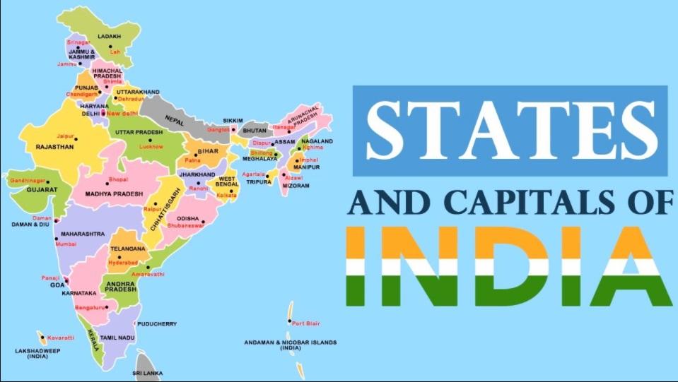 India Map With Capital And State Name States And Capitals: India Now Has 28 States And 8 Uts 2022