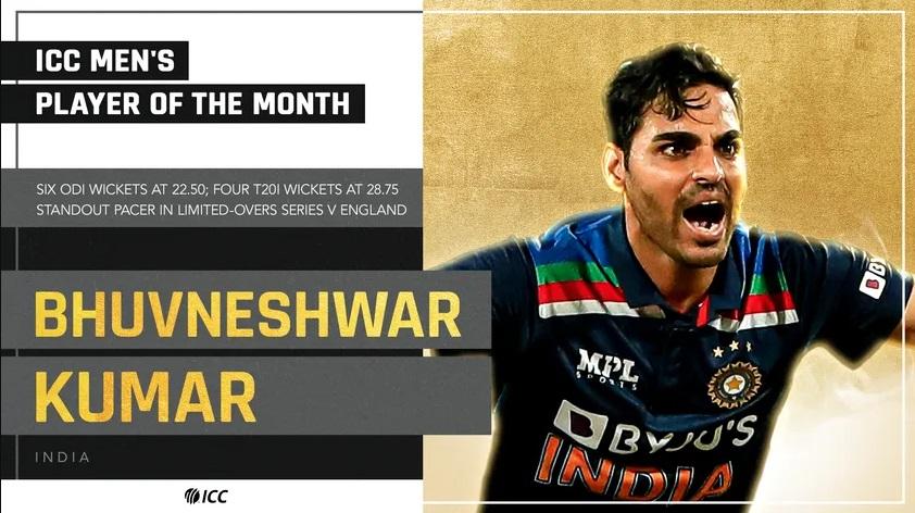 Bhuvneshwar Kumar wins ICC Players of the Month award_30.1