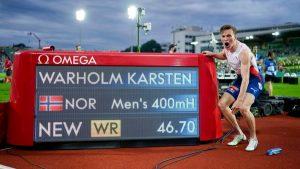 Norway's Karsten Warholm breaks men's 400 metres hurdles world record_4.1