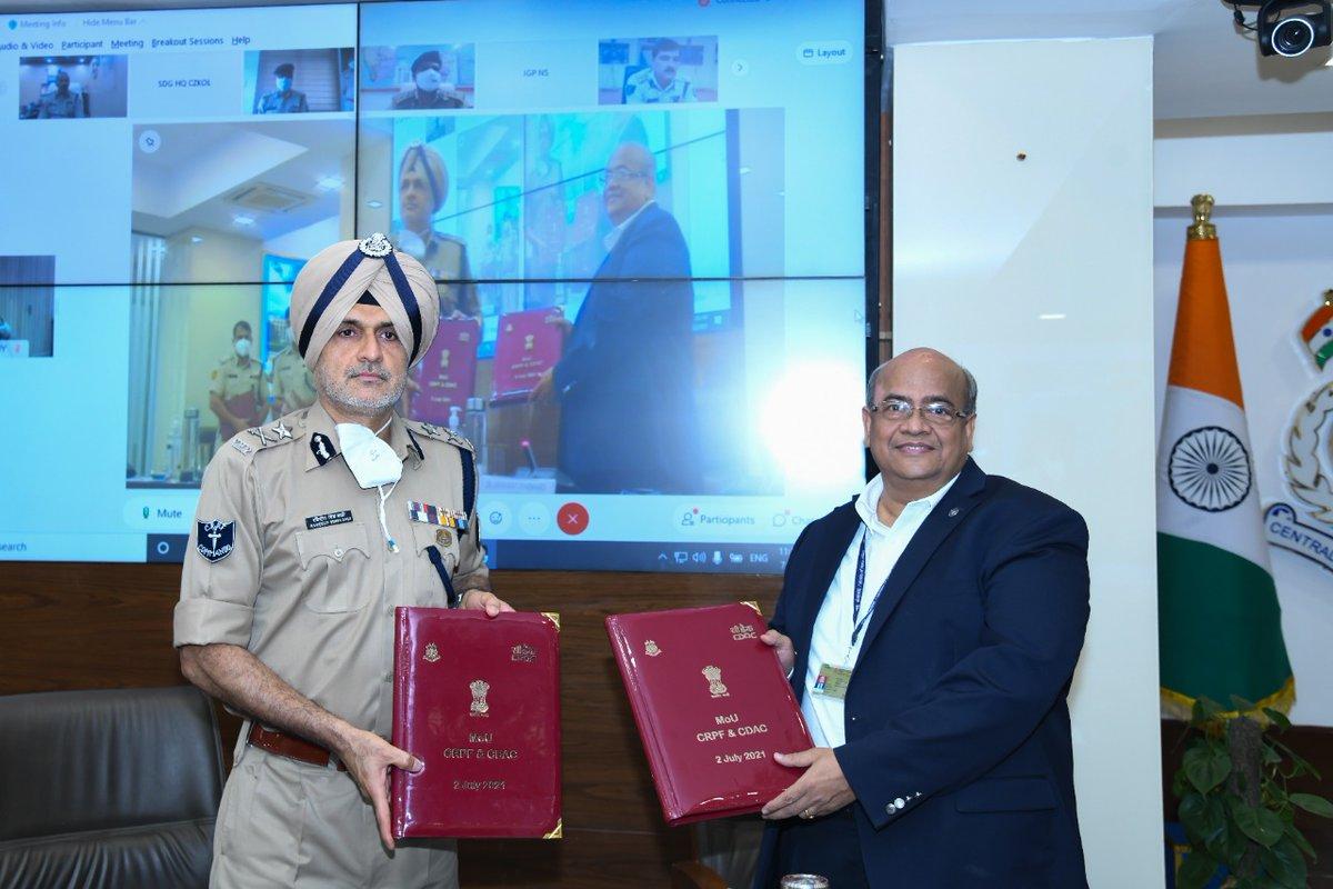 CRPF signs MoU with C-DAC to train manpower of force in advanced technologies_30.1