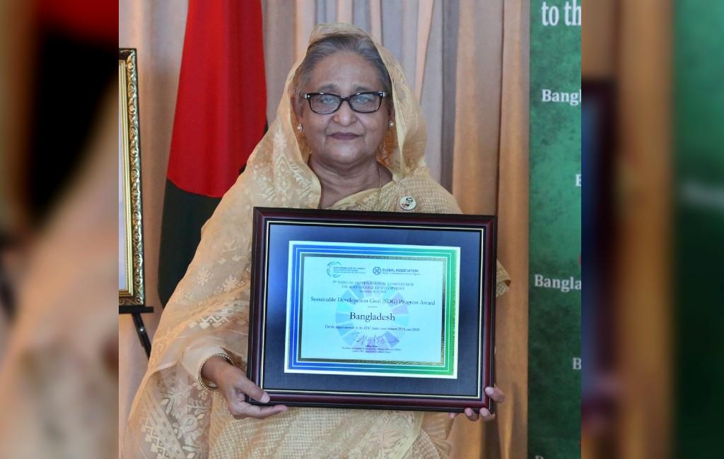 Bangladesh's PM Hasina receives SDG Progress award_40.1