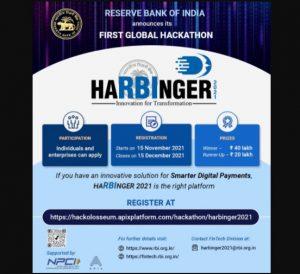 RBI launches 1st Global Hackathon named HARBINGER 2021_4.1