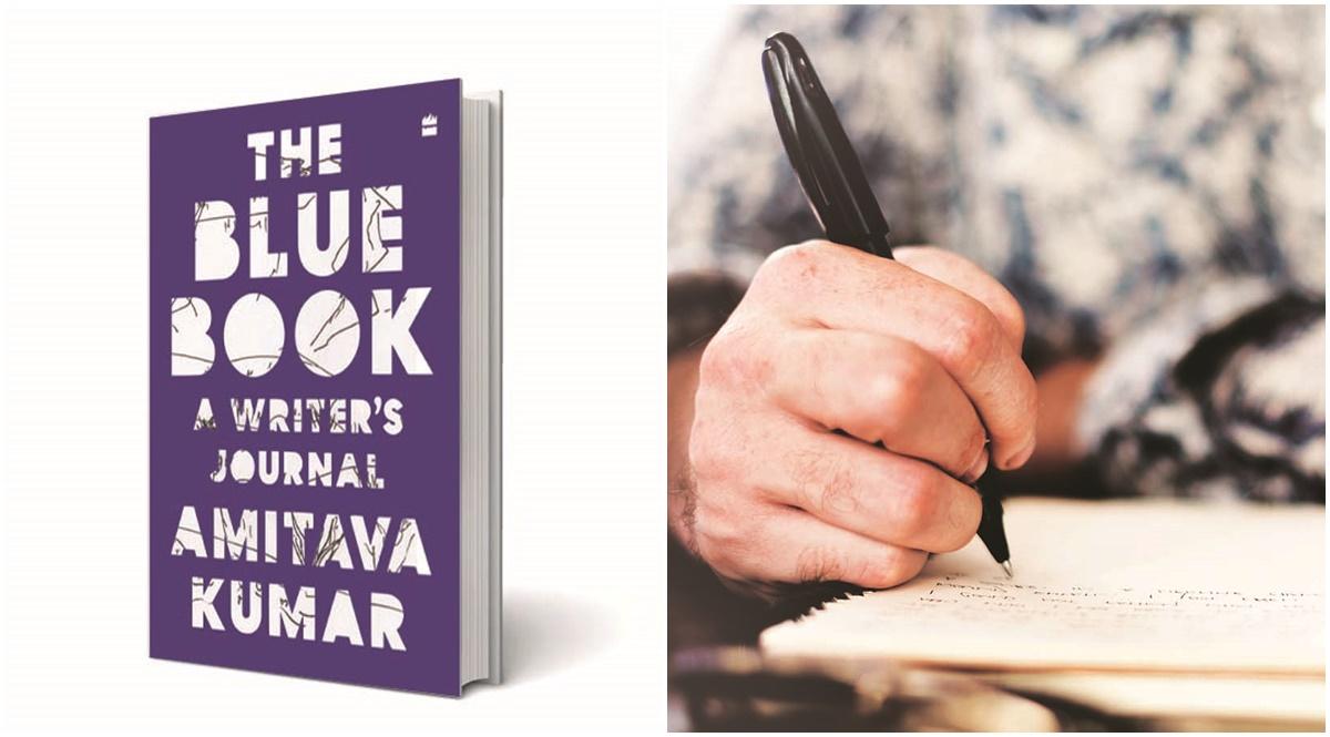 A book titled 'The Blue Book' authored by Journalist Amitava Kumar_40.1