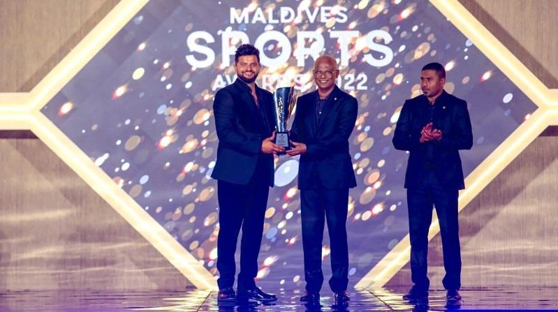 Suresh Raina Felicitated With 'Sports Icon' Award By Maldives Government_40.1