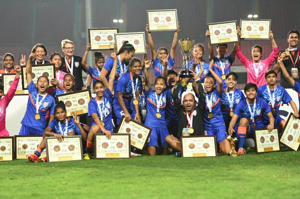 SAFF U-18 Women's Championship title 2022 won by Indian women's team_40.1
