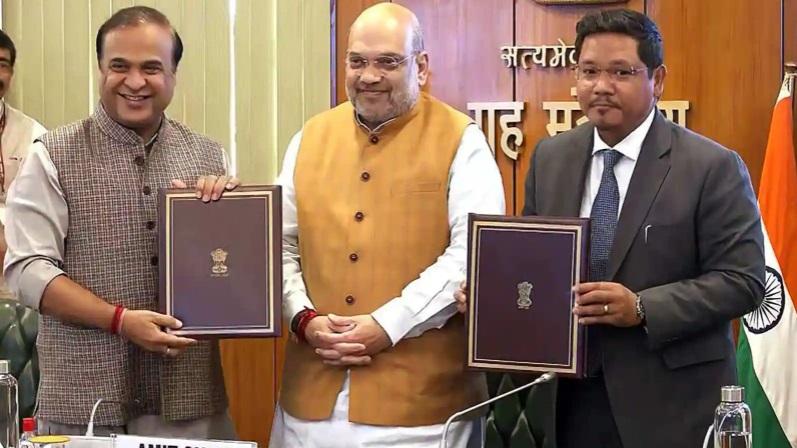 Assam and Meghalaya have signed an agreement to resolve a border issue in six disputed districts_40.1