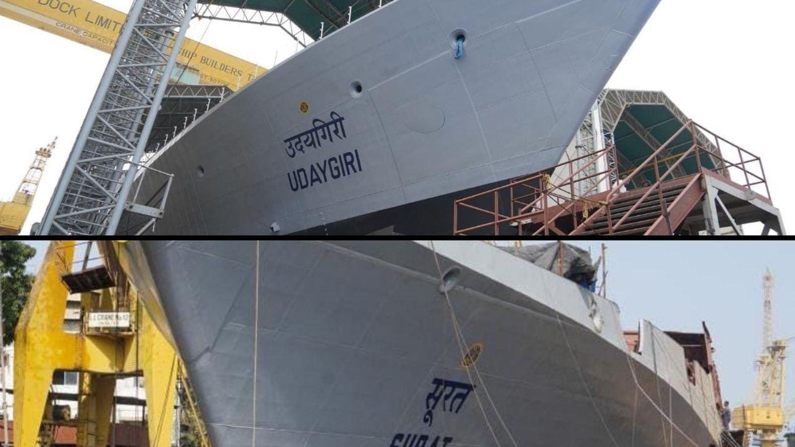 Rajnath Singh launches India-made warships, INS Surat and INS Udaygiri_50.1