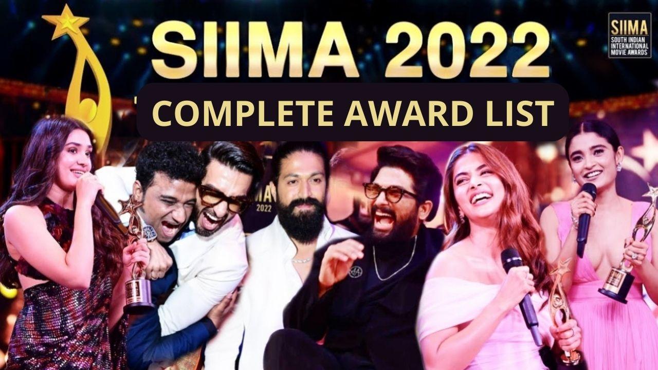 SIIMA Awards 2022 Check the complete list of winners