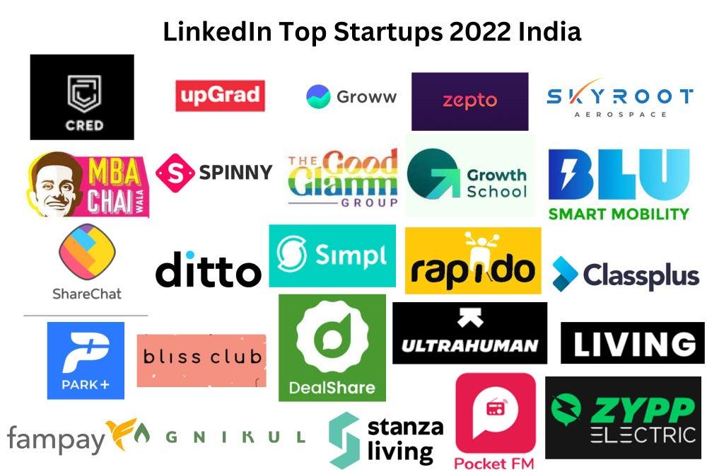 Top 25 startups in India listed by LinkedIn_50.1