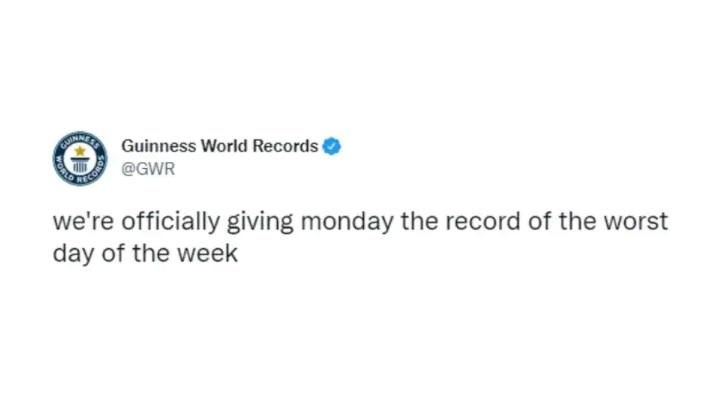 Guinness World Records Officially Declares Monday 'Worst Day Of The Week'_40.1