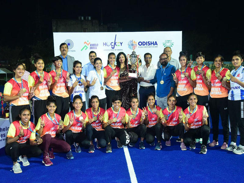 Haryana Women's Hockey U-18 team won Khelo India Youth Games 2022_40.1