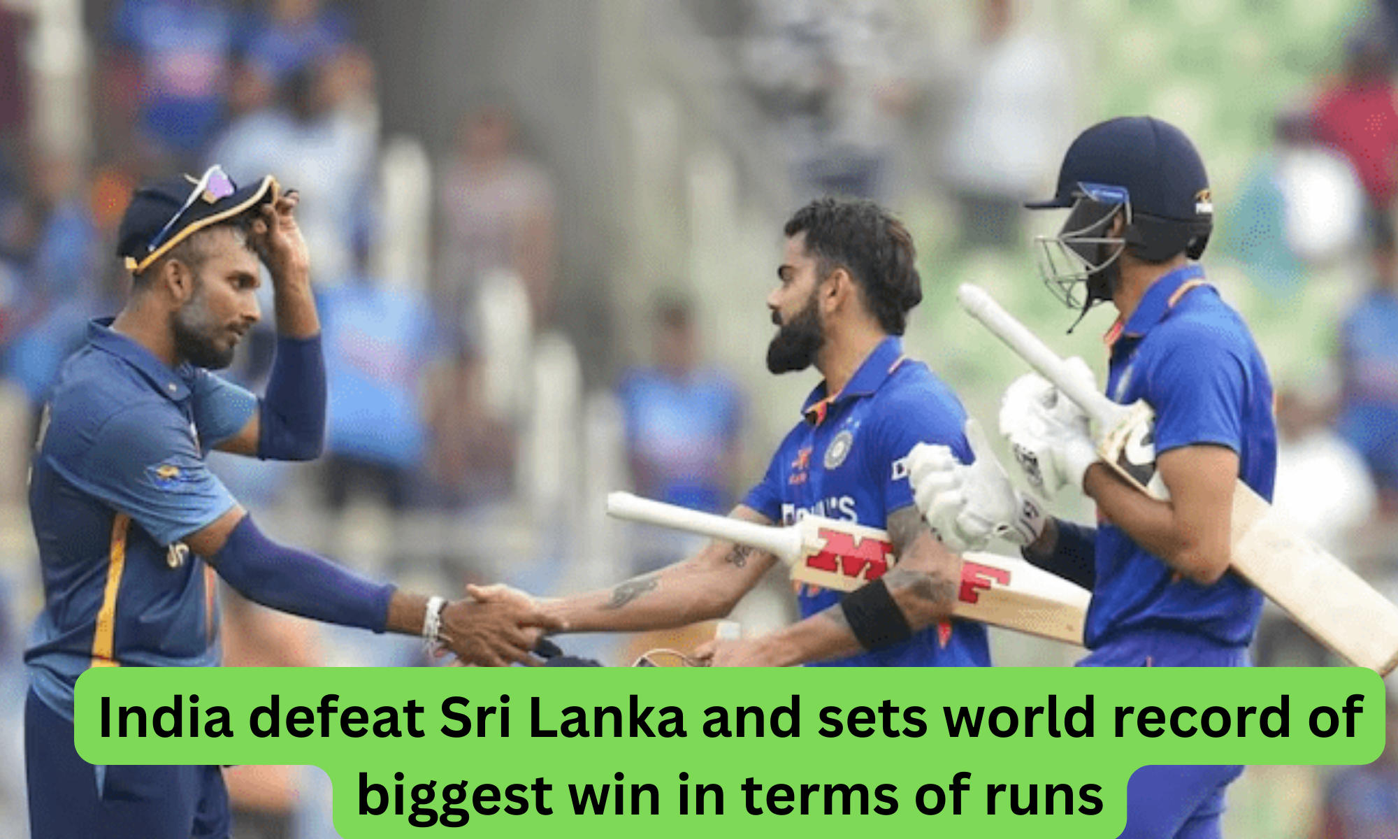 India defeat Sri Lanka and sets world record of biggest win in terms of runs