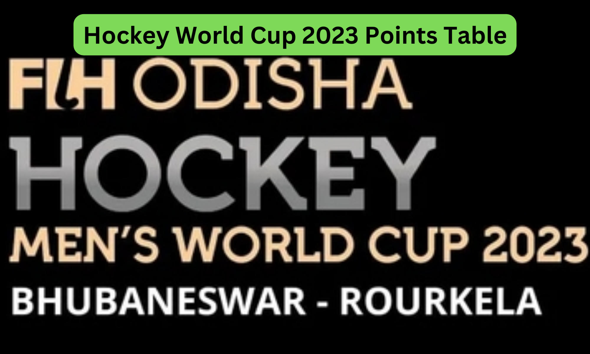 Hockey World Cup 2023 Points Table_40.1