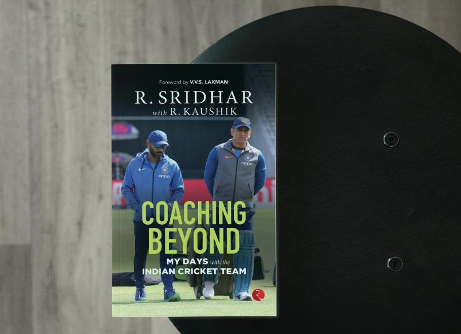 A book title 'COACHING BEYOND: My Days with the Indian Cricket Team' by R. Kaushik, R. Sridhar_50.1