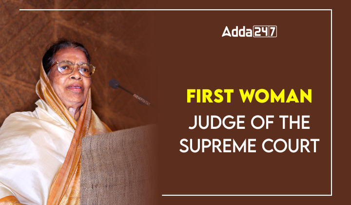 First Woman Judge of Supreme Court_50.1
