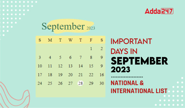 Important Days in September 2023, National and International List_30.1