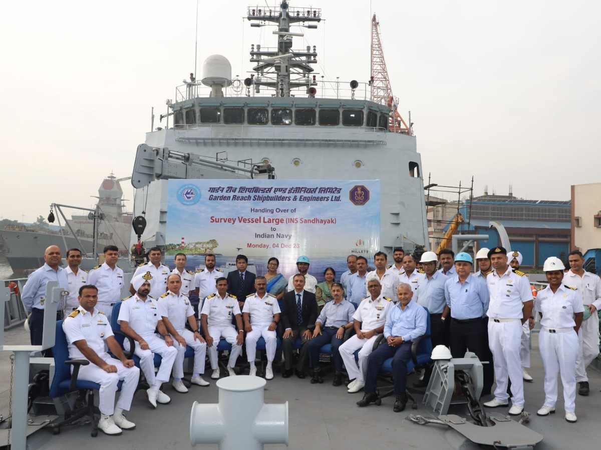 GRSE Delivers India's Largest Survey Vessel To Navy_30.1