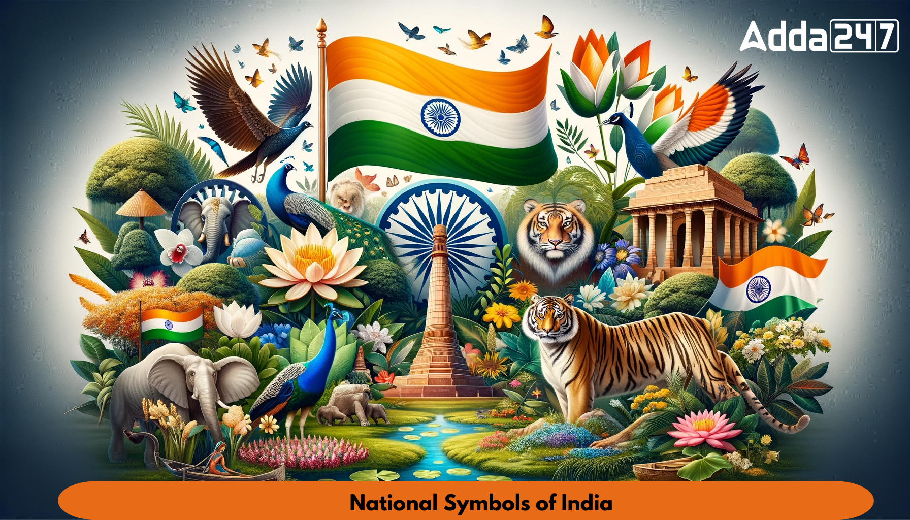 National symbols of India drawing | National symbols, Drawings, Symbols
